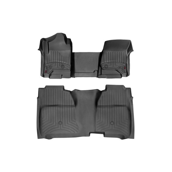Front/Rear Floorliners-Over The Hump for vinyl floors, 449671V-445422V
